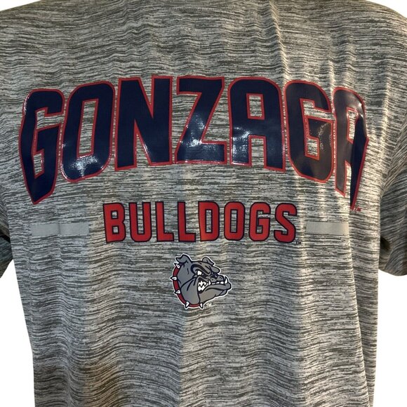 NEW Gonzaga University Bulldogs Gray Performance Crewneck Tee Shirt Mens L - Picture 4 of 6